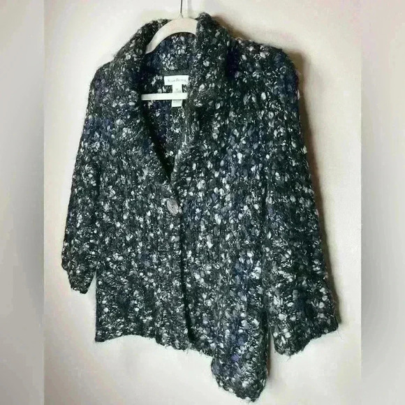 Susan Bristol Boucle Cardigan Jacket Wool Alpaca Mohair Blend Soft Size Medium - Picture 6 of 13